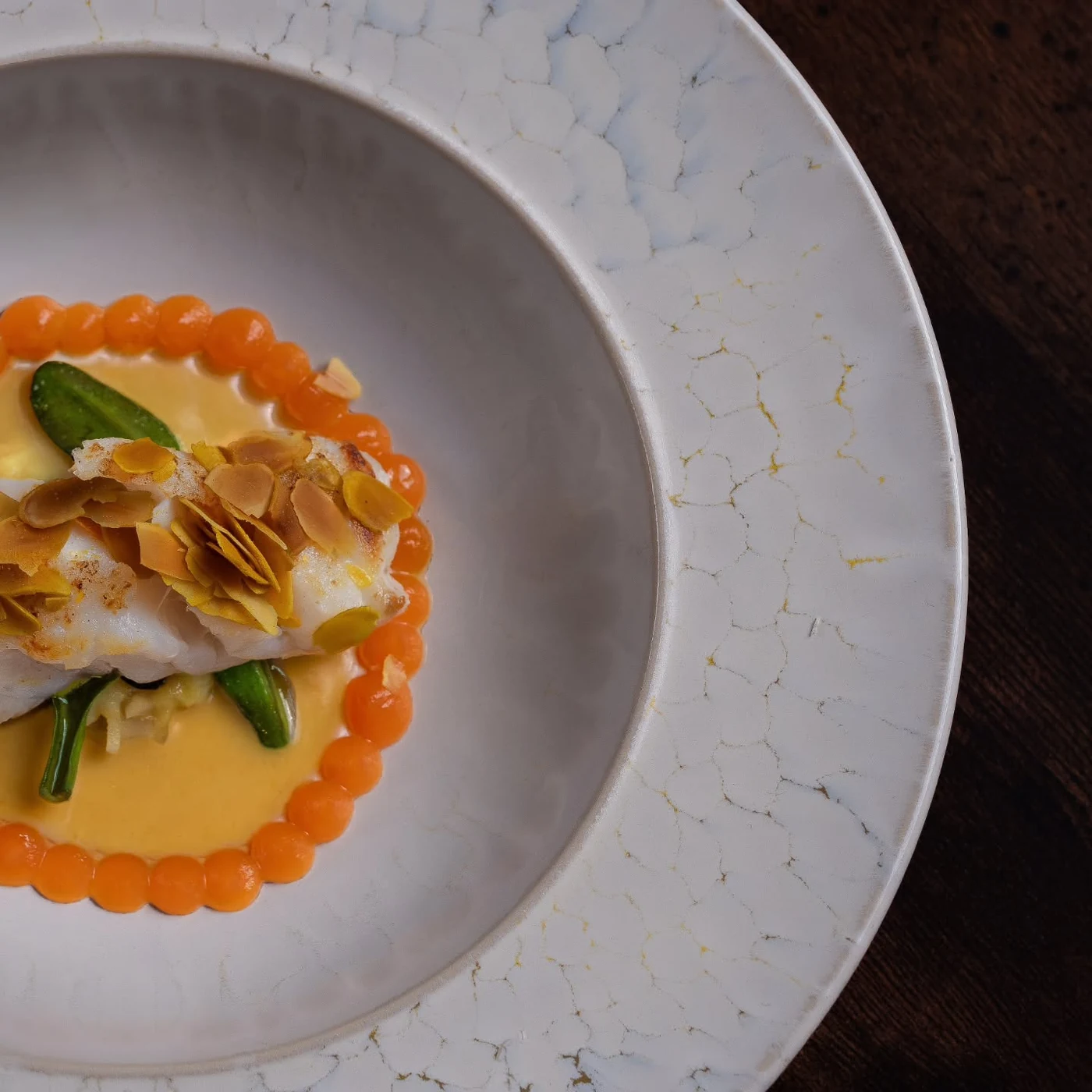 Scallop with black garlic